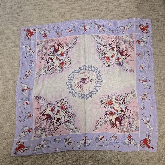 Vintage Silk Cowboy Scarf - Picture 4 of 11
